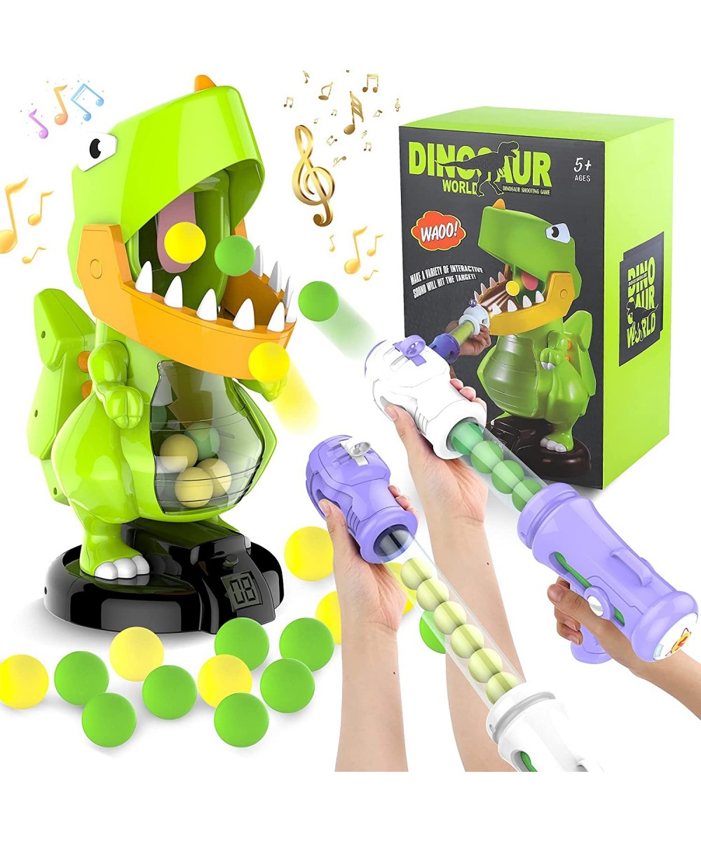 Dinosaur Shooting Games Toy for Kids Over 5 Year Old Shooting Target Practice Kids Toy with Sound LCD Score Record 2 Air Pump...