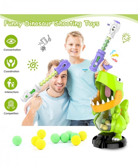 Dinosaur Shooting Games Toy for Kids Over 5 Year Old Shooting Target Practice Kids Toy with Sound LCD Score Record 2 Air Pump...