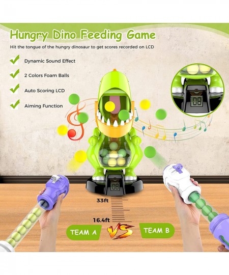 Dinosaur Shooting Games Toy for Kids Over 5 Year Old Shooting Target Practice Kids Toy with Sound LCD Score Record 2 Air Pump...