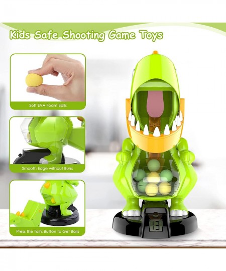 Dinosaur Shooting Games Toy for Kids Over 5 Year Old Shooting Target Practice Kids Toy with Sound LCD Score Record 2 Air Pump...