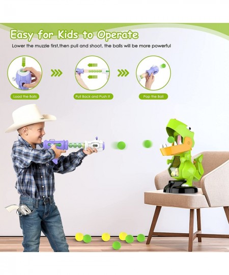 Dinosaur Shooting Games Toy for Kids Over 5 Year Old Shooting Target Practice Kids Toy with Sound LCD Score Record 2 Air Pump...