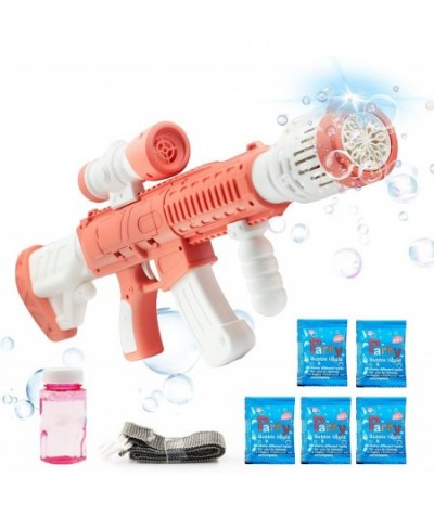 Automatic Continuous Bubble Machine Gun (Not Included Batteries) Rechargeable Bubble Maker Bubble Gun with LED Lights for Wed...