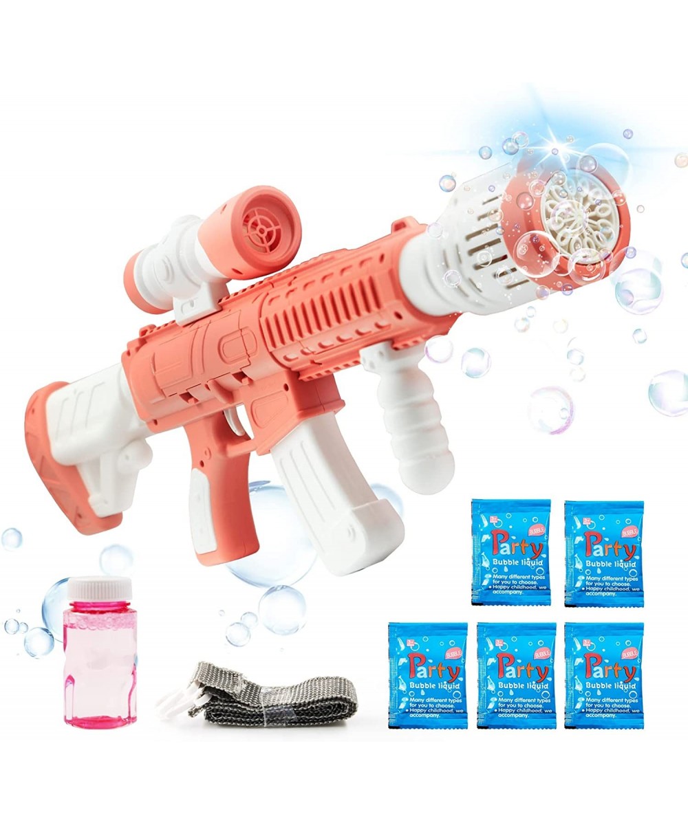 Automatic Continuous Bubble Machine Gun (Not Included Batteries) Rechargeable Bubble Maker Bubble Gun with LED Lights for Wed...