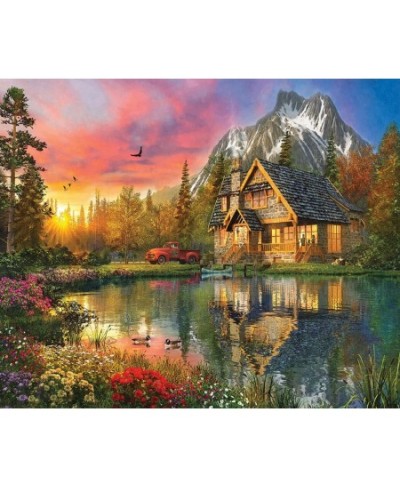 The Mountain Cabin 1000 pc Jigsaw Puzzle - SUNSOUT INC $44.38 - Jigsaw Puzzles