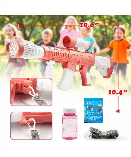 Automatic Continuous Bubble Machine Gun (Not Included Batteries) Rechargeable Bubble Maker Bubble Gun with LED Lights for Wed...