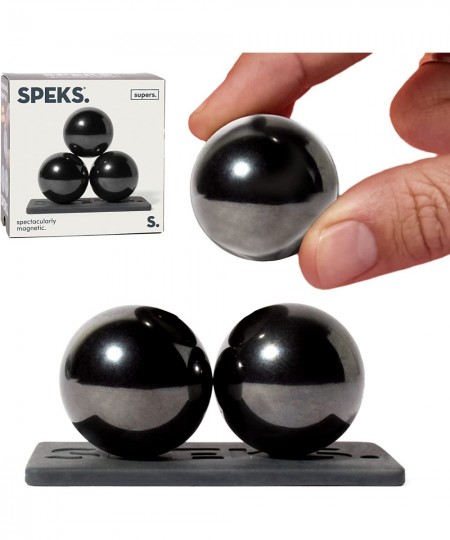 Supers 33mm Magnets Balls Fidget Toys for Adults Set of 3 with Display Plate Great Office Desk Decorations and Stress Relief ...