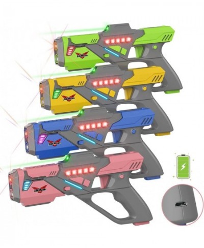 Laser Tag Guns Set of 4 Rechargeable Laser Tag Set Laser Gun Multi Function Lazer Tag Game Toy for Multi Player Teenager Kids...