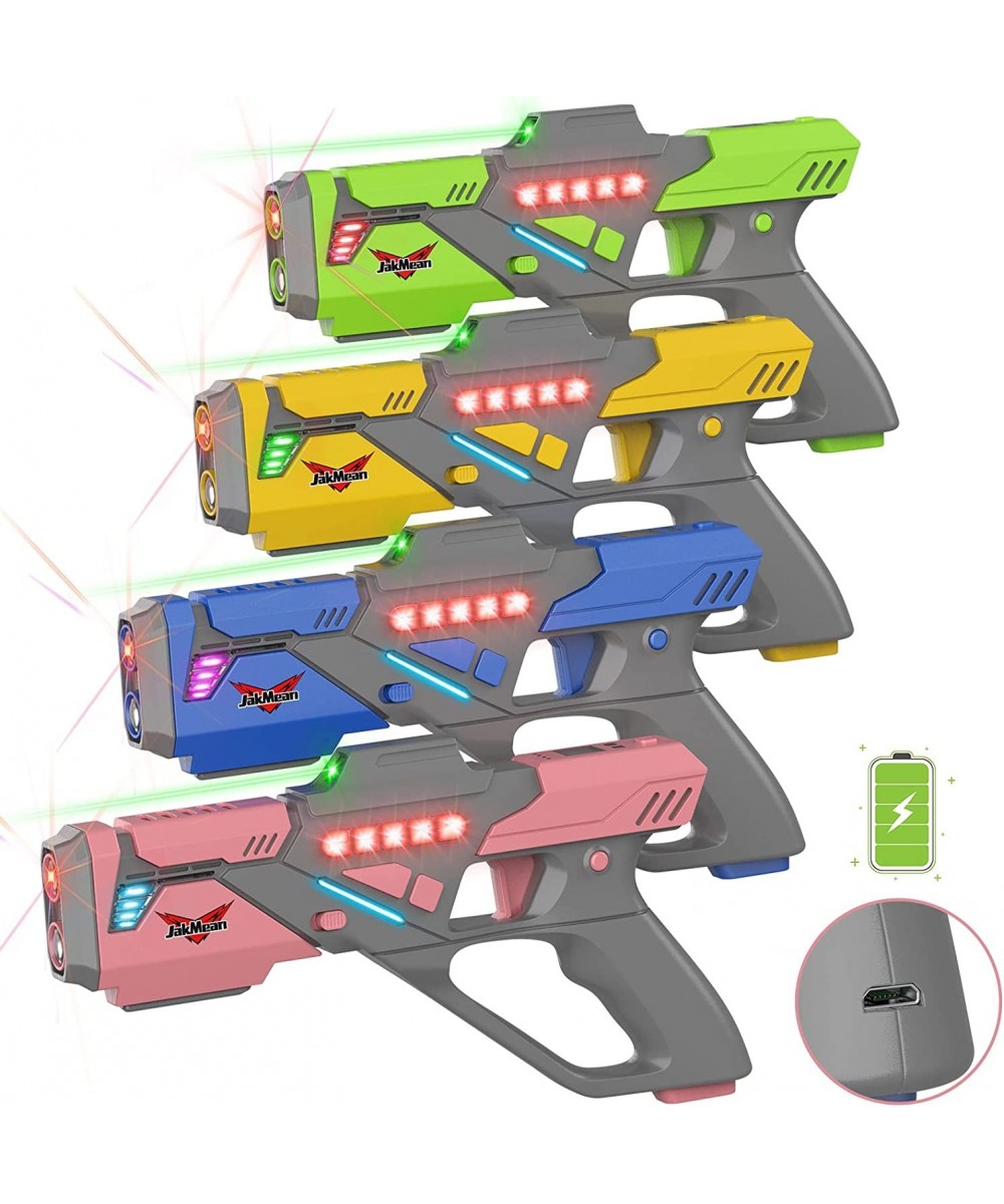 Laser Tag Guns Set of 4 Rechargeable Laser Tag Set Laser Gun Multi Function Lazer Tag Game Toy for Multi Player Teenager Kids...