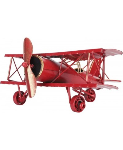 Retro Airplane Model Red Metal Plane Model Aeroplane Model Toy 21.1 X 18 X 7.7cm Highly Simulated Flying Toys for Decoration ...