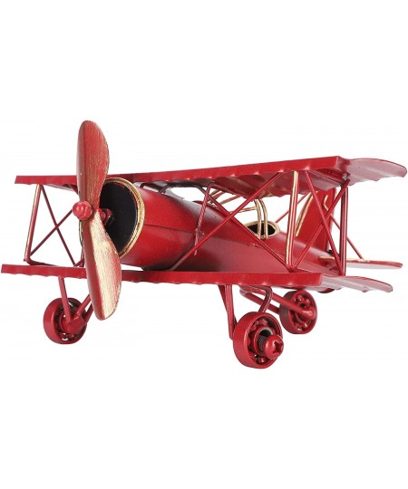 Retro Airplane Model Red Metal Plane Model Aeroplane Model Toy 21.1 X 18 X 7.7cm Highly Simulated Flying Toys for Decoration ...