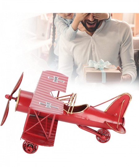 Retro Airplane Model Red Metal Plane Model Aeroplane Model Toy 21.1 X 18 X 7.7cm Highly Simulated Flying Toys for Decoration ...