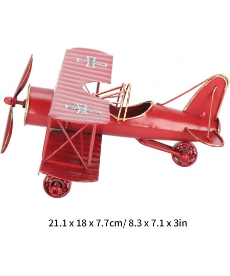 Retro Airplane Model Red Metal Plane Model Aeroplane Model Toy 21.1 X 18 X 7.7cm Highly Simulated Flying Toys for Decoration ...