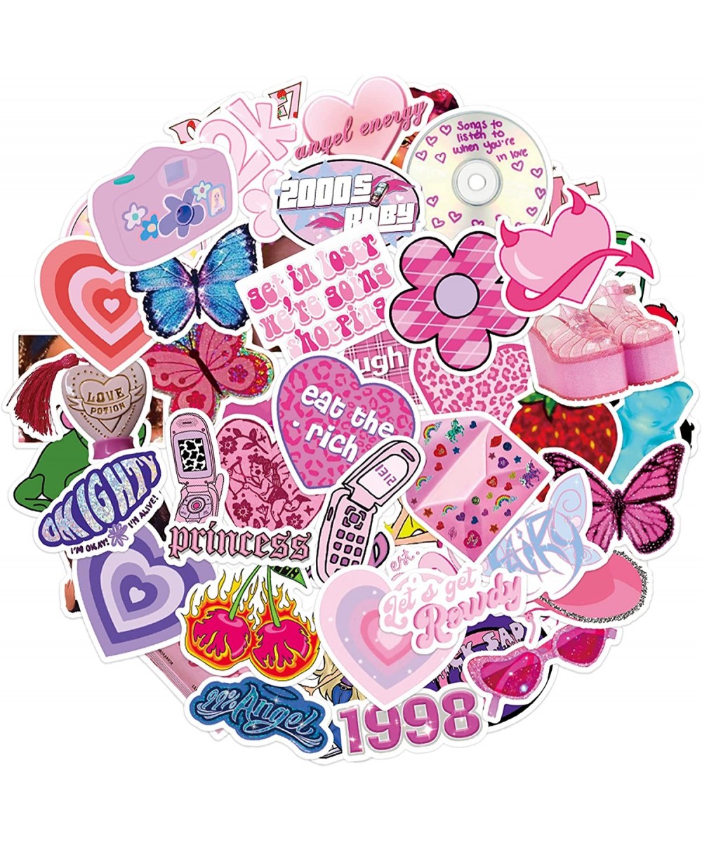 52PCS Y2k Aesthetic Stickers Cyber 2000s Fashion Sticker for Girls Waterproof Laptop Stickers Decals for Water Bottle DIY Sti...