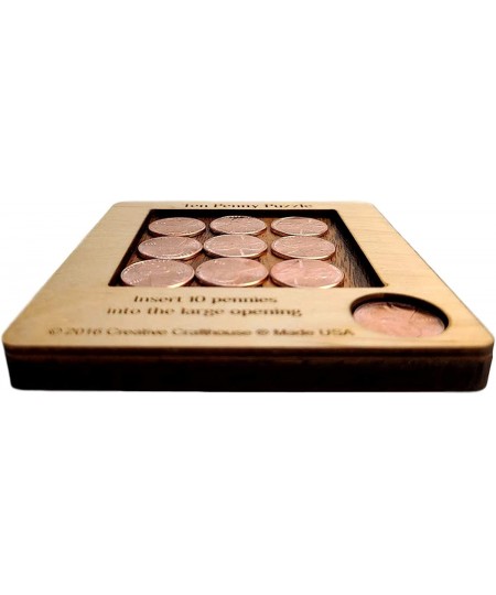 10 Penny Puzzle - A Circle Packing Problem - Ten Mint Pennies are Included $18.34 - Brain Teaser Puzzles