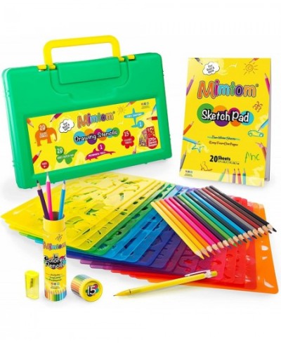 Drawing Stencil Kit for Kids 58 PC Art Set with 370+ Shapes Sketch Pad and Colored Pencils for DIY Arts and Crafts for Boys a...