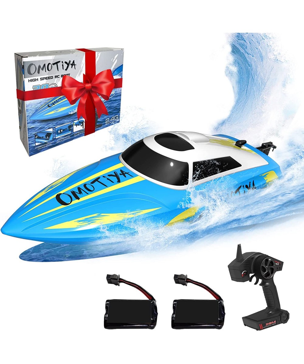 Remote Control Boat for 8-12 Boys and Girls Speed RC Boat for Kids and Adults with 2 Sets of Rechargeable Batteries 20mph Spe...