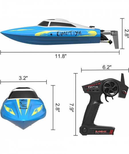 Remote Control Boat for 8-12 Boys and Girls Speed RC Boat for Kids and Adults with 2 Sets of Rechargeable Batteries 20mph Spe...