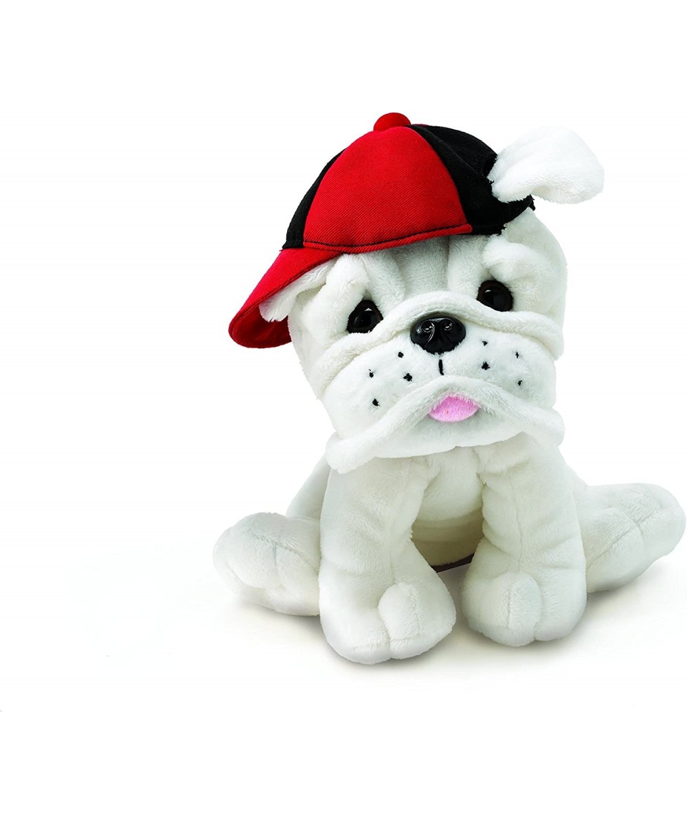 Plush Eugene - White Bulldog with Baseball Cap $33.83 - Stuffed Animals & Teddy Bears