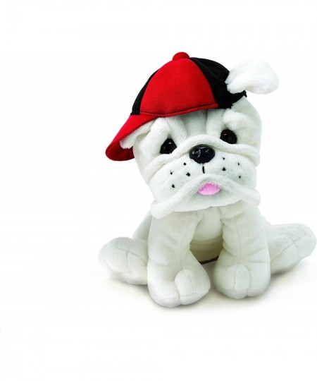 Plush Eugene - White Bulldog with Baseball Cap $33.83 - Stuffed Animals & Teddy Bears