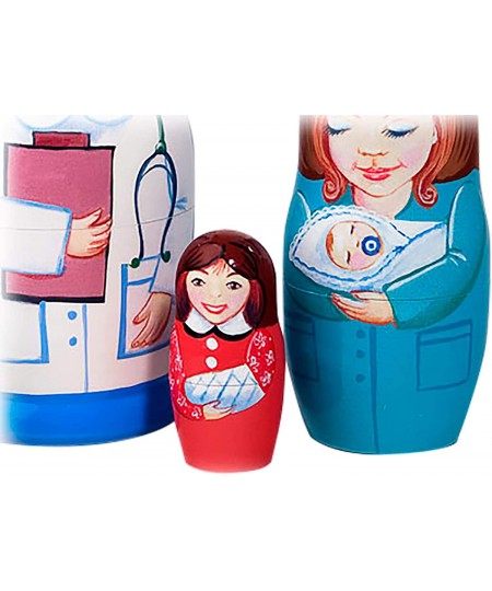 Nurse 5-piece Russian Wood Nesting Doll $107.73 - Nesting Dolls