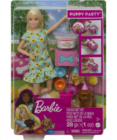 Doll (11.5-inch Blonde) and Puppy Party Playset with 2 Pet Puppies Dough Cake Mold Accessories Gift for 3 to 7 Year Olds $33....