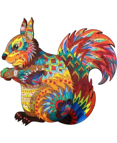 Unique Wooden Puzzles for Adults Squirrel Animal Shape Magic Wooden Jigsaw Puzzle Difficult Irregular Wooden Puzzles with Uni...