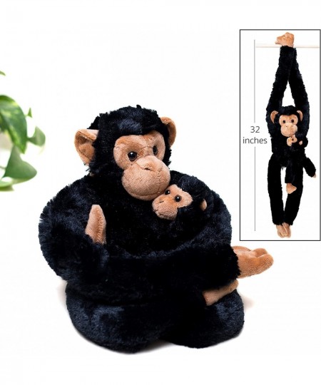 28-Inch Hanging Monkey Stuffed Animal With Baby - Monkey Toy with Specially Designed Ultra Soft Plush Feel - Hands and Feet C...