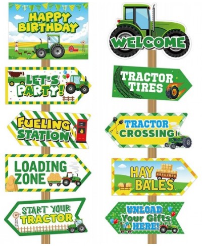 20 Pcs Tractor Party Decorations Signs Tractor Laminated Signs Tractor Theme Party Signs Tractor Paper Cutouts Welcome Door S...