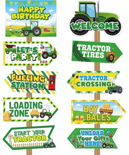 20 Pcs Tractor Party Decorations Signs Tractor Laminated Signs Tractor Theme Party Signs Tractor Paper Cutouts Welcome Door S...