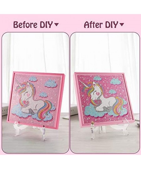 Unicorn 5D Diamond Painting for Kids with Wooden Frame Unicorn Diamond Arts and Crafts Sets for Boys & Girls Wooden Frame & S...