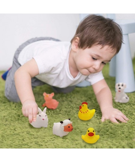 Vinyl Farm Animals Pack of 12 Assorted Squeezable Toys Farm Birthday Party Favors for Kids Fun Bath Tub and Pool Toys for Chi...