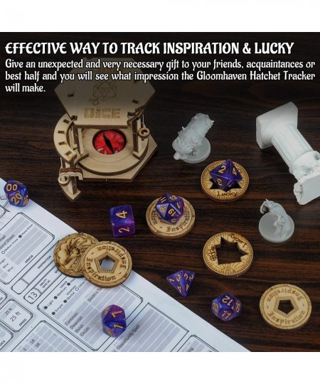 DND Tokens Laser Cut Wood Coins Set of 15 in 3 Styles - Lucky Clover Inspiration and Dragon - Perfect for Dungeons & Dragons ...