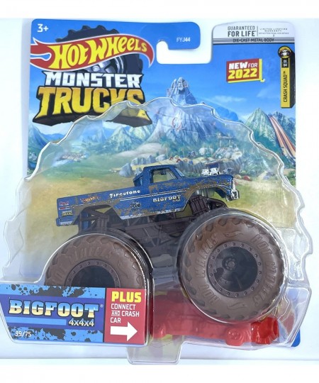 Monster Trucks 2022 - Bigfoot [Blue] 39/75 - Connect and Crash Car $39.28 - Kids' Play Cars & Race Cars