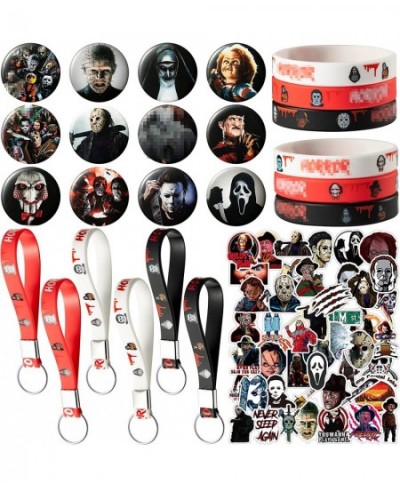 Horror Classic Movie Character Party Supplies Kit 74Pcs Horror Party Favors All-in-One Pack Party Supplies Include Horror Cha...