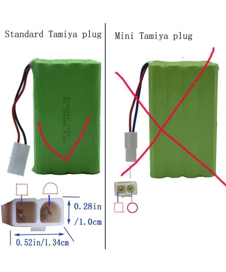 1 Pack 9.6V 2000mAH NiMH Rechargeable 8-Cell AA Battery Packs with Standard Tamiya Connector Plug for RC Car Truck Tank and V...