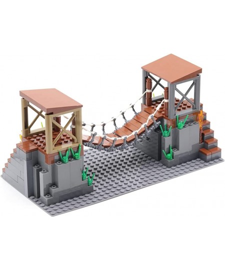 Military Scene Building Block Model 200+Pcs Suspension Bridge Model Building Bricks Kits $37.24 - Toy Building Sets