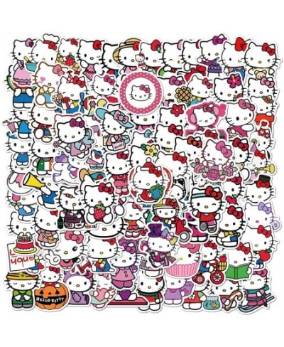 100Pcs Kitty Stickers Pack White Theme Waterproof Sticker Decals for Laptop Water Bottle Skateboard Luggage Car Bumper Cute K...