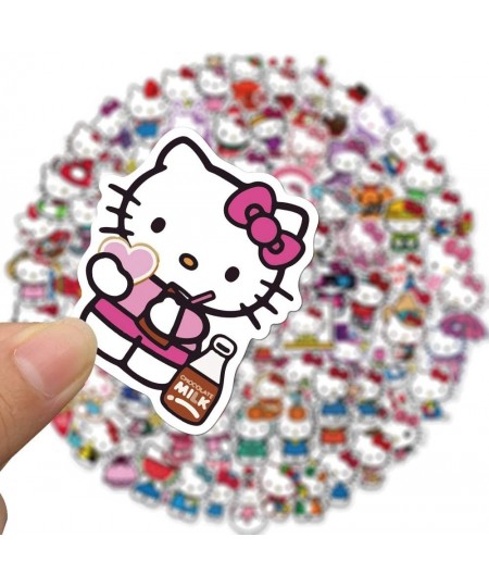 100Pcs Kitty Stickers Pack White Theme Waterproof Sticker Decals for Laptop Water Bottle Skateboard Luggage Car Bumper Cute K...