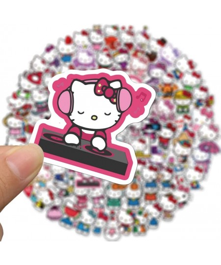 100Pcs Kitty Stickers Pack White Theme Waterproof Sticker Decals for Laptop Water Bottle Skateboard Luggage Car Bumper Cute K...