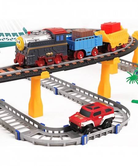 Train Set Toy Tracks Car Toy Train Track Playset for 3 4 5 Years Old Toddlers Kids Boys and Girls $93.97 - Toy Vehicle Playsets