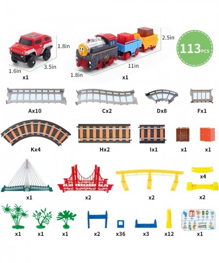 Train Set Toy Tracks Car Toy Train Track Playset for 3 4 5 Years Old Toddlers Kids Boys and Girls $93.97 - Toy Vehicle Playsets