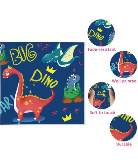 40Pcs Dinosaur Paper Dessert Napkins Disposable Big Dino Luncheon Dinner Paper Napkin Tableware Set for Kids Boys and Girls B...