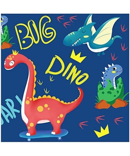 40Pcs Dinosaur Paper Dessert Napkins Disposable Big Dino Luncheon Dinner Paper Napkin Tableware Set for Kids Boys and Girls B...