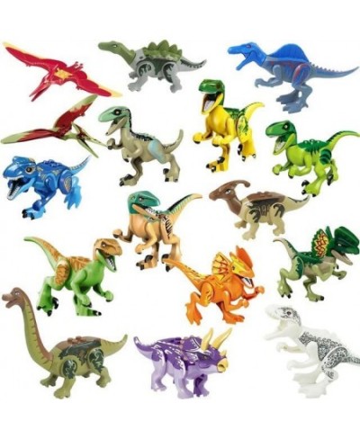 16 PCS Dino World Dinosaur Building Blocks Miniature Action Figures Jurassic Toys - Kids Bulk Party Favors Gift Pack $45.80 -...