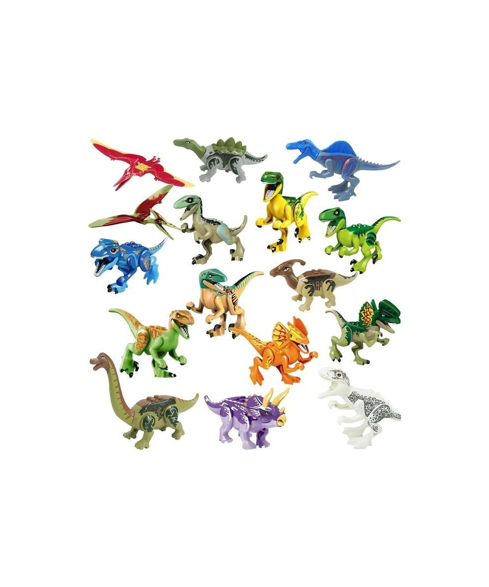 16 PCS Dino World Dinosaur Building Blocks Miniature Action Figures Jurassic Toys - Kids Bulk Party Favors Gift Pack $45.80 -...