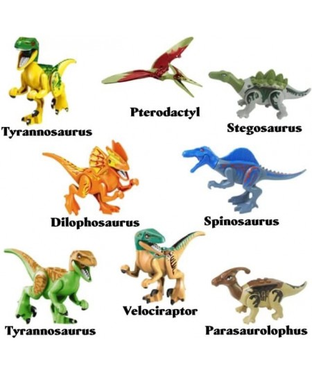 16 PCS Dino World Dinosaur Building Blocks Miniature Action Figures Jurassic Toys - Kids Bulk Party Favors Gift Pack $45.80 -...