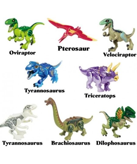 16 PCS Dino World Dinosaur Building Blocks Miniature Action Figures Jurassic Toys - Kids Bulk Party Favors Gift Pack $45.80 -...