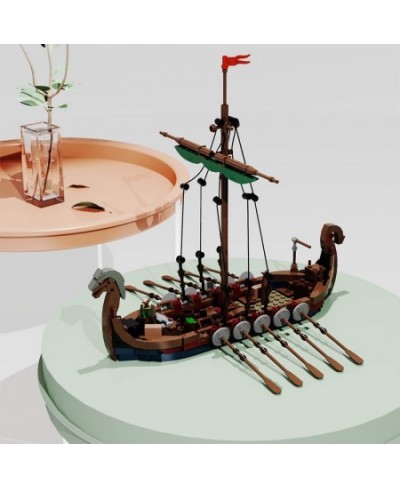 Sayotoo Viking Longship Building Kit Building Playset for Kids who Love Pirates and Model Boats Makes a Great Gift for Childr...