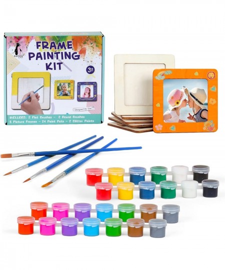 Picture Frame Painting Craft Kit Paint 6 Custom Wood Picture Frames Decorate Frames DIY Arts and Crafts Painting Kit for Kids...