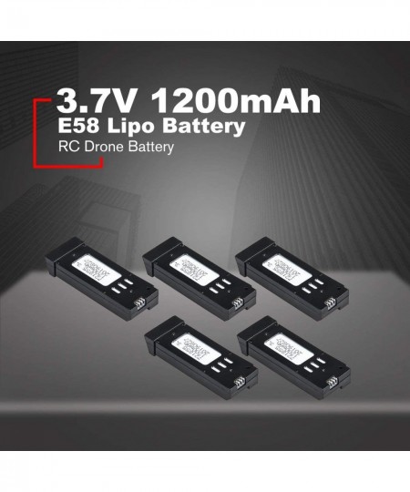 3.7V 1200Mah Lipo Battery 5Pcs 3.7V 1200Mah Lipo Battery with Charger Units Cable for E58 Jy019 Rc Drone Spare Parts Replace ...